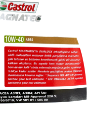 10-40 MAGNETEC CASTROL 4LT